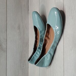 Lucky Brand Womens Erin Tiffany Aqua Loafer Slip on shoes sz 7.5B